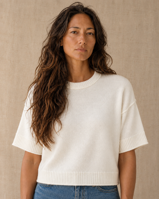 The Classic Knit Top - Whip Cream