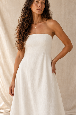 The Coastal Escape Strapless Maxi - Khaki