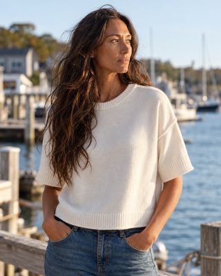 The Classic Knit Top - Whip Cream