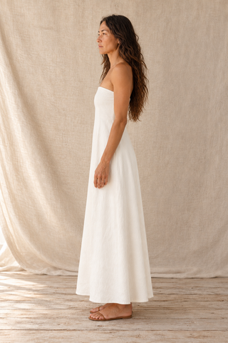 The Coastal Escape Strapless Maxi - Khaki