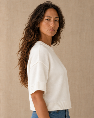 The Classic Knit Top - Whip Cream