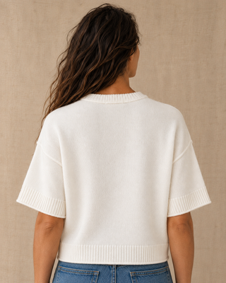The Classic Knit Top - Whip Cream