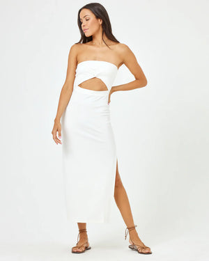 LSPACE Kierra strapless dress-Cream