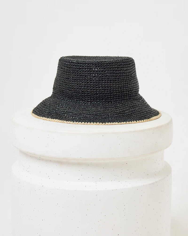 LSPACE Isadora bucket hat-Black/Cream