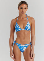 POOLSIDE PARADISO Maui string tie bikini top-Marina