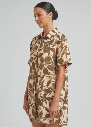 POOLSIDE PARADISIO Moorea shirt dress-Peach