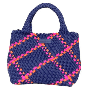 PARKER & HYDE Classic Woven Tote-Navy Multi