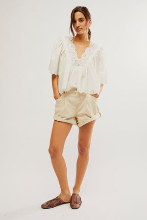 FREE PEOPLE Danni short-Ecru