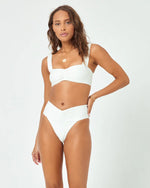 LSPACE Bardot bikini bottom-Cream