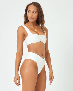 LSPACE Bardot bikini bottom-Cream