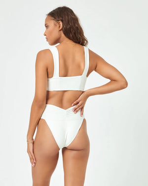 LSPACE Bardot bikini bottom-Cream