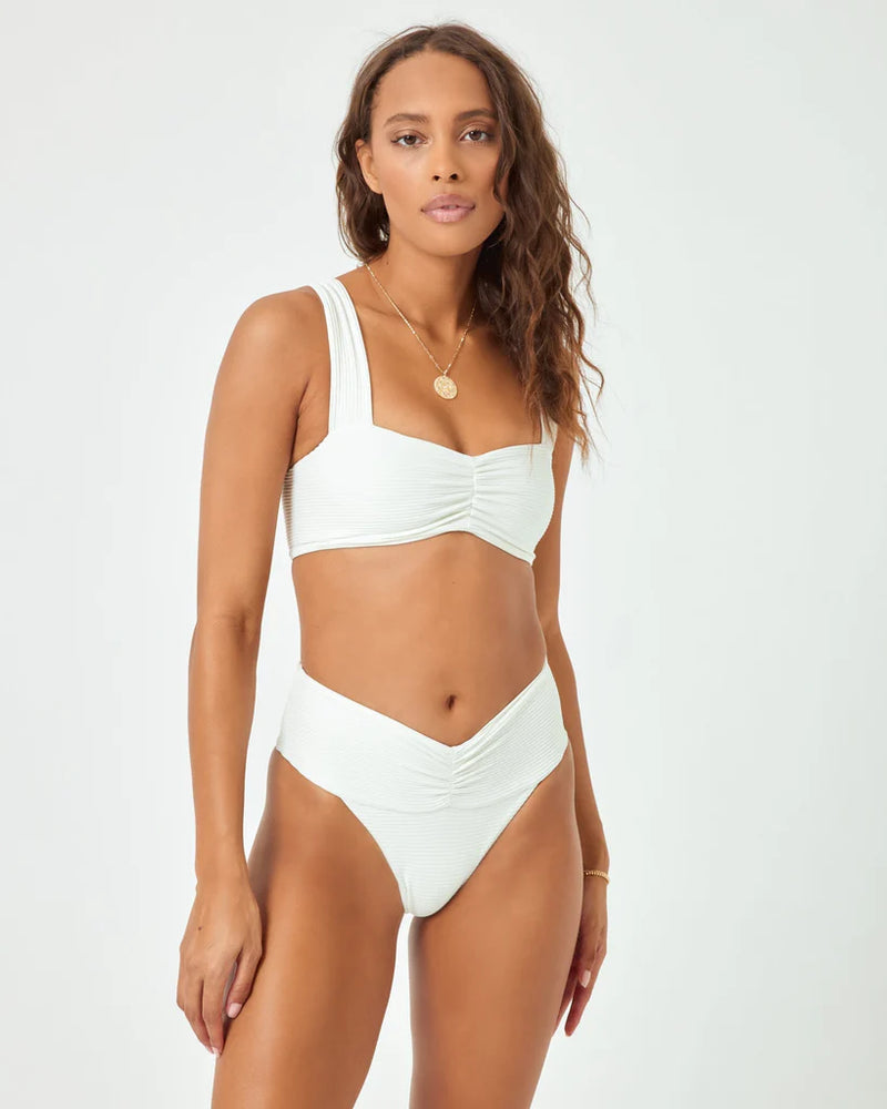 LSPACE Bardot bikini bottom-Cream