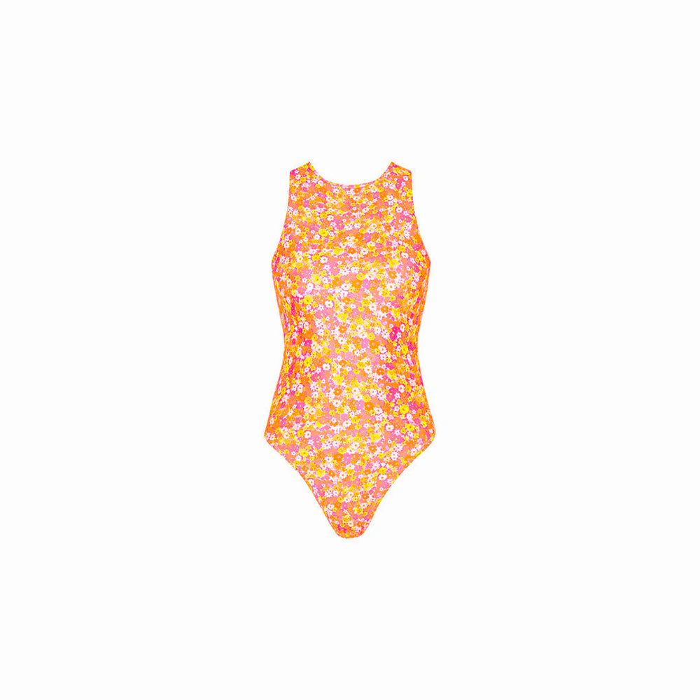 KULANI KINIS Retro High Neck One Piece - Mimosa Meadows