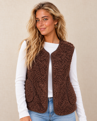 Winter Trails Vest - Dark Brown