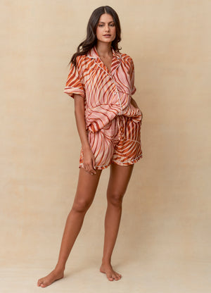 MAAJI Blush Leaves Slumber short Pajama set