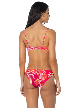 MAAJI Romantic Tapestry Flirt Low Rise Thin Side Bikini Bottom in Pink