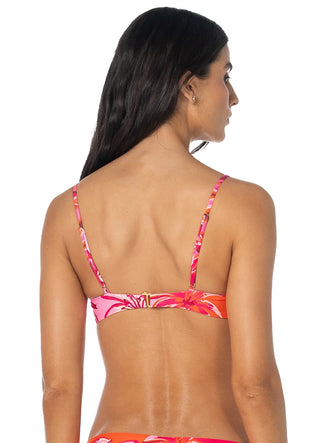 MAAJI Romantic Tapestry Scape Sporty Bralette Bikini Top in Pink