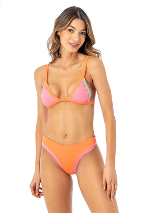 MAAJI Sea Pink Sierra fixed triangle bikini top