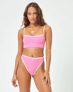 LSPACE Adalyn bikini top-Guava/Cream/Golden Hour