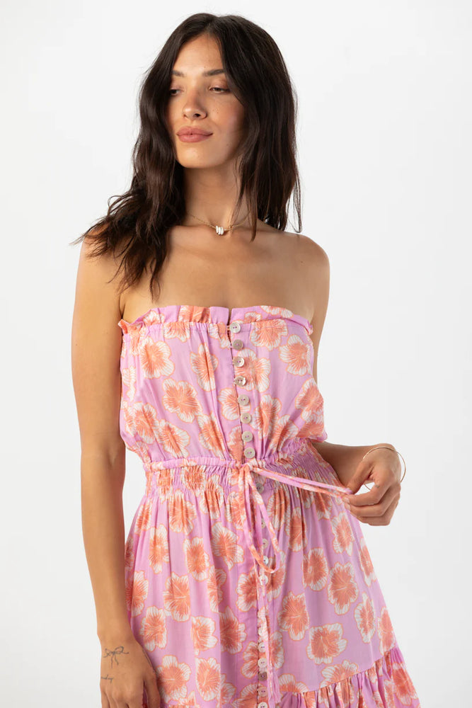 TIARE HAWAII Ryden mini dress- Lanai floral violet