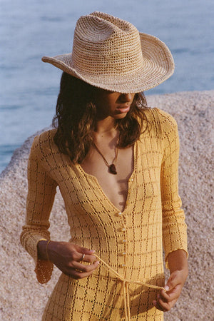 LACK OF COLOR Raffia Cowboy hat