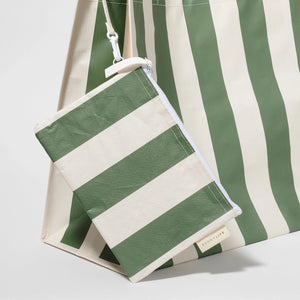 SUNNYLIFE Carryall Beach Bag- The Vacay Olive Stripe