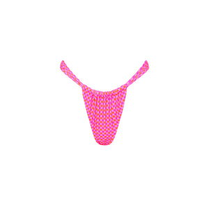 KULANI KINIS Ruched Thong bikini bottom-Pinky Promise