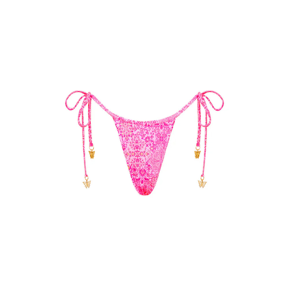 KULANI KINIS Micro Thong Tie Side bikini bottom-Rose Quartz