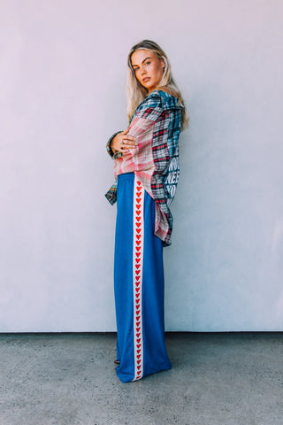 SABBI Raving Heart Pants in Blue
