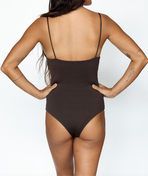 MAI Mod bodysuit one piece swimsuit Espresso