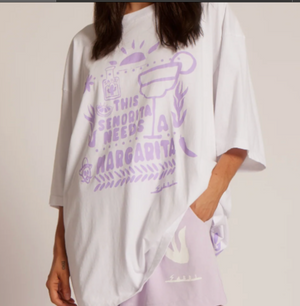 SABBI The Margie Oversized tee-Lilac