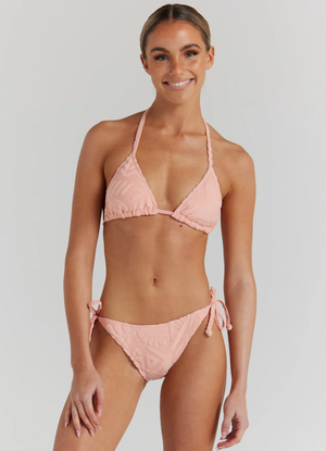 POOLSIDE PARADISO Mai Tai string tie bikini top-Peony