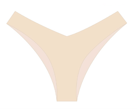 Ecru texture Cheeky V bikini bottom