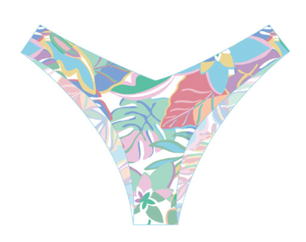 Hawaiian Leaves Cheeky V bikini bottom