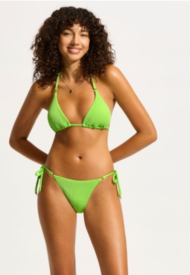 SEAFOLLY Sea Dive slide tri bikini top-Jasmine Green