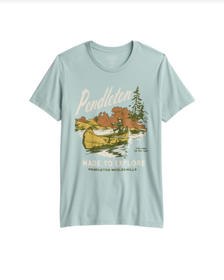 PENDLETON Canoe Graphic Tee - Dusty Blue Multi