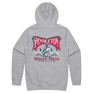 PENDLETON Stockmen Stamp Graphic Hoodie - Carbon Grey/Red