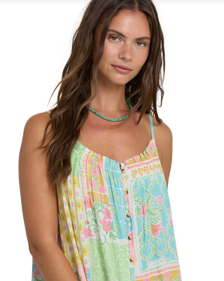 BILLABONG Perla Maxi Dress in White Multi