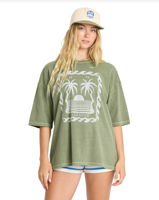BILLABONG Wave Stamp Tee in Army Green