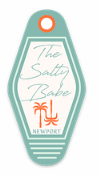 Salty Babe Motel Keychain Sticker