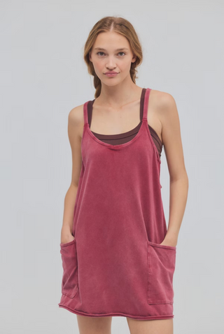 FREE PEOPLE Hot Shot Mini Dress in Brick