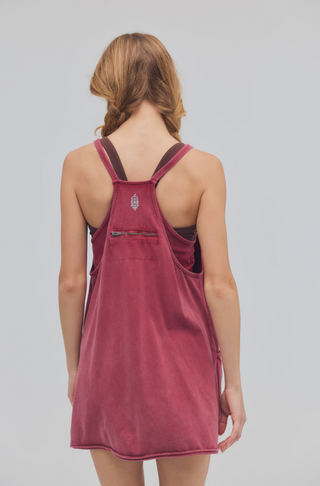 FREE PEOPLE Hot Shot Mini Dress in Brick