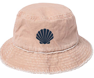 Shell Distressed Bucket Hat
