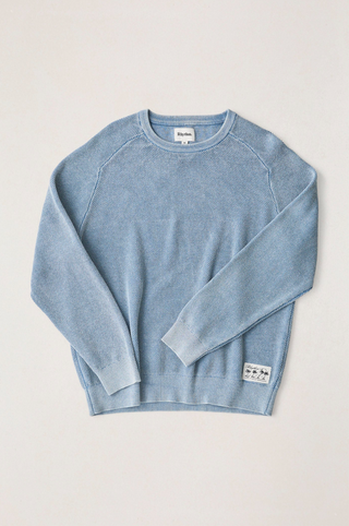 RHYTHM Polu Crew Knit in Washed Blue