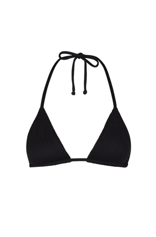 KULANI KINIS Slide Triangle Bikini Top in Pitch Black