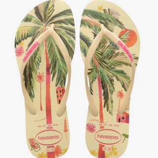 HAVAIANAS Summer Bliss Slim Flip Flops in Buttercream