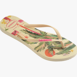 HAVAIANAS Summer Bliss Slim Flip Flops in Buttercream