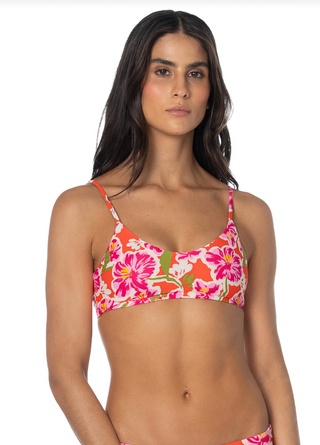 MAAJI Under The Pink Moon Lanai Bikini Top in Red