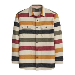 PENDLETON Driftwood Chamois Shirt in Glacier Stripe