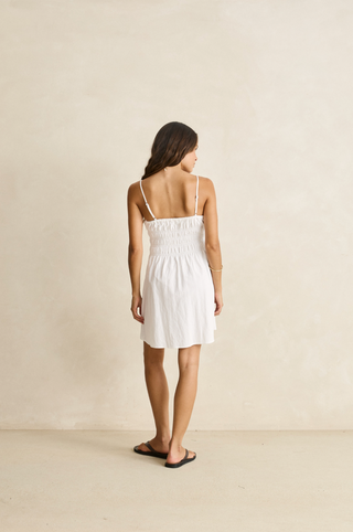 RHYTHM Staple Mini Dress in White